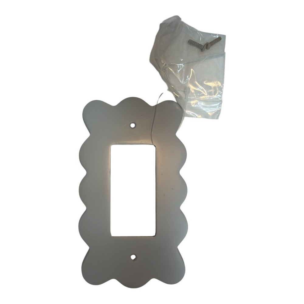 Anthropologie Wiggle 1-Gang Rocker Wall Plate Gray Matte SLVR/ARGNT Switch Cover